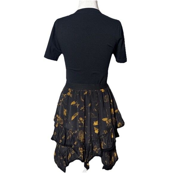 Allsaints Women’s EU 36 Nico Heligan floral-print lace-trimmed crepe skirt Fairy - Picture 4 of 11